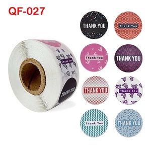 I Inch 500PCS Custom Thank You Label Sticker Roll